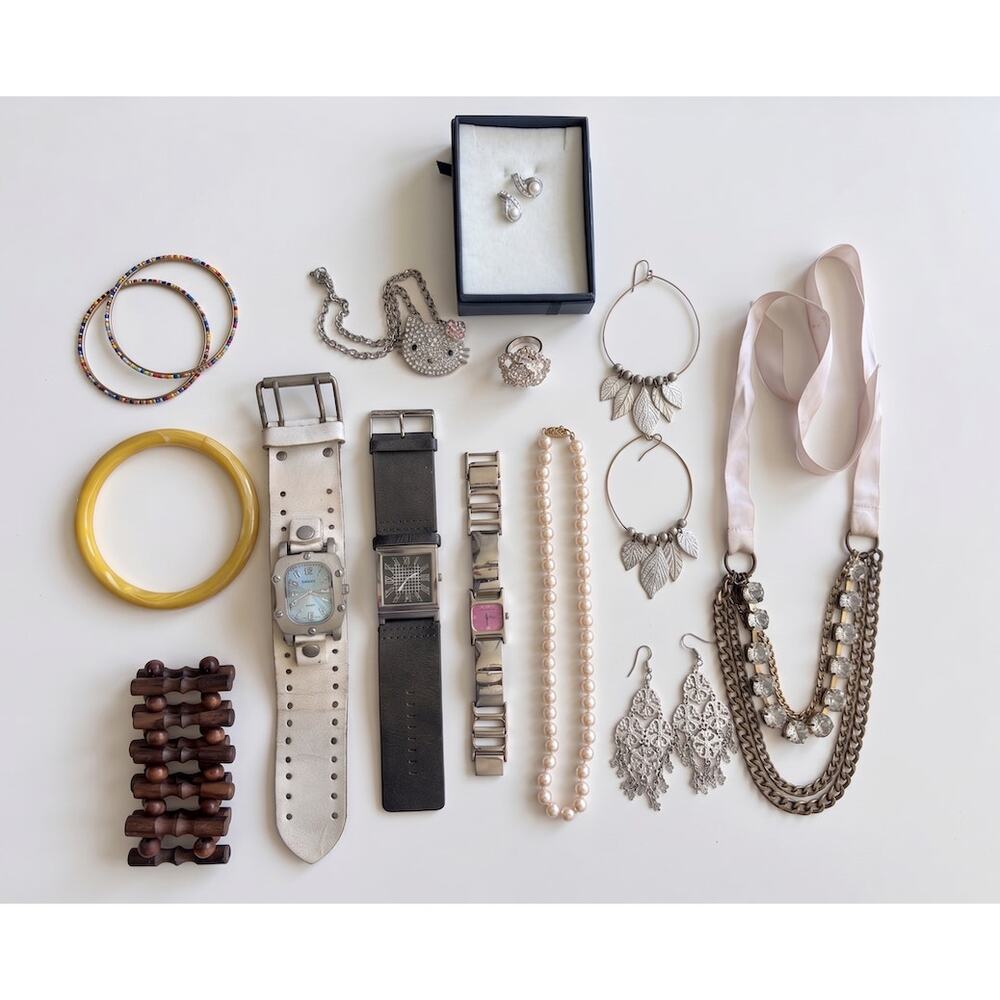 Junk Drawer Jewelry & Watch Lot — 15+ Pieces Mixed Costume Accessories Bundle